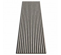 Акустическая панель Cosca Decor черный войлок, рейки МДФ дуб Старинный светло-серый, 2750*600*19мм