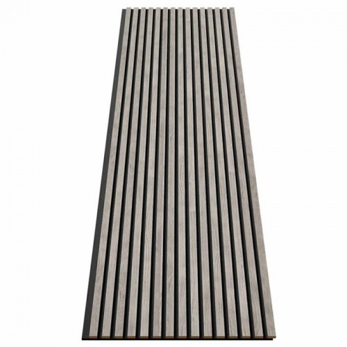 Акустическая панель Cosca Decor черный войлок, рейки МДФ дуб Старинный светло-серый