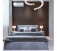 Акустическая панель Cosca Decor черный войлок, рейки МДФ дуб Старинный натуральный, 2750*600*19мм