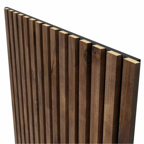 Акустическая панель Cosca Decor черный войлок, рейки МДФ дуб Старинный натуральный