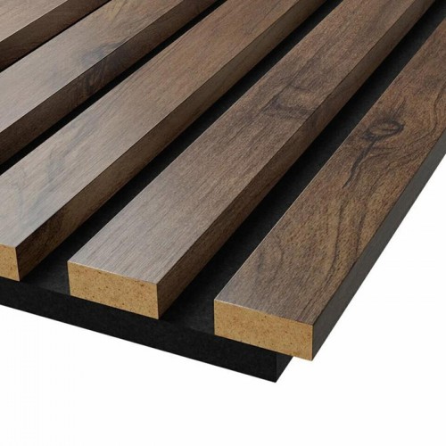 Акустическая панель Cosca Decor черный войлок, рейки МДФ дуб Старинный натуральный