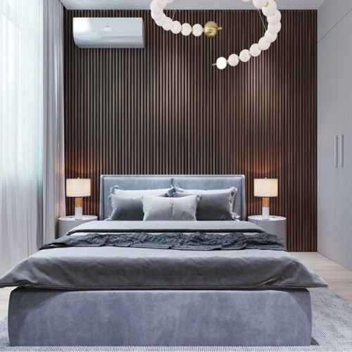 Акустическая панель Cosca Decor черный войлок, рейки МДФ дуб Старинный натуральный