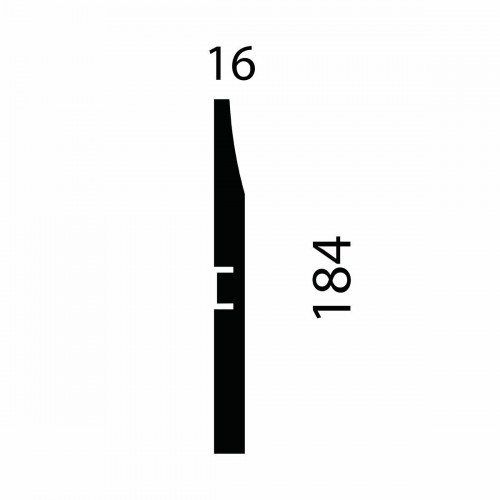 Плинтус напольный МДФ Cosca Decor AP25 Белый 184*16