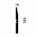 Плинтус напольный МДФ Cosca Decor AP25 Белый 184*16