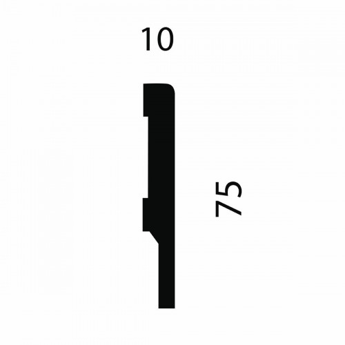 Плинтус напольный МДФ Cosca Decor AP72 Белый 75*10