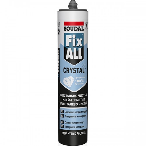 Soudal FIX ALL Crystal прозрачный клей-герметик 290 ml