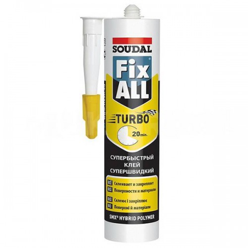 Soudal FIX ALL Turbo гибридный клей 290 ml - белый