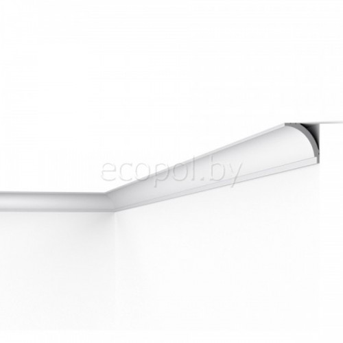 Плинтус (карниз) потолочный из дюрополимера  NMC Wallstyl WT16 Белый 45*45