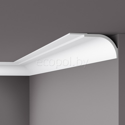 Плинтус (карниз) потолочный из дюрополимера NMC Wallstyl WT22 Белый 225*100