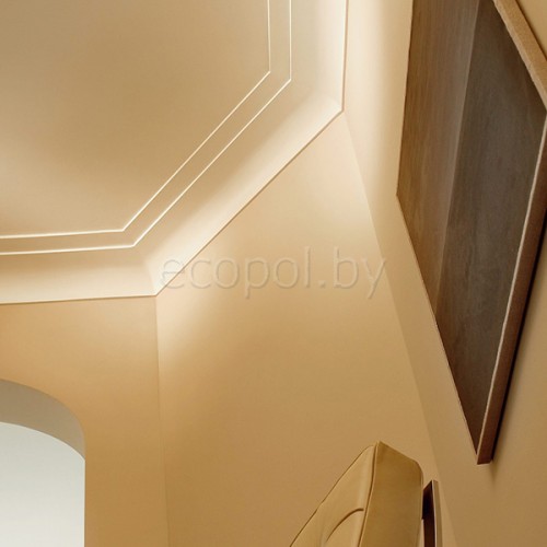 Плинтус (карниз) потолочный из дюрополимера NMC Wallstyl WT22 Белый 225*100