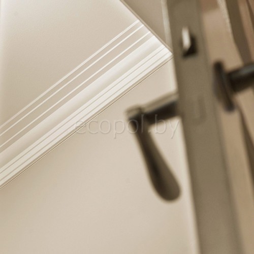 Плинтус (карниз) потолочный из дюрополимера NMC Wallstyl WT25 Белый 78*78