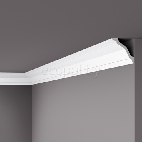 Плинтус (карниз) потолочный из дюрополимера NMC Wallstyl WT26 Белый 75*75