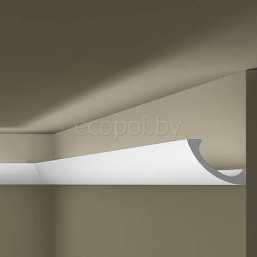 Плинтус (карниз) потолочный из дюрополимера  NMC Wallstyl WT3 Белый 80*110