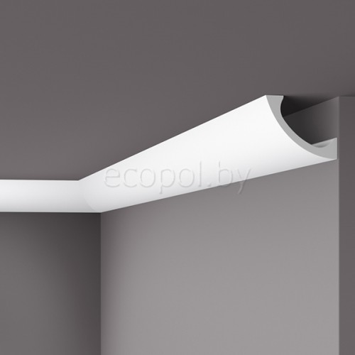 Плинтус (карниз) потолочный из дюрополимера  NMC Wallstyl WT3 Белый 80*110