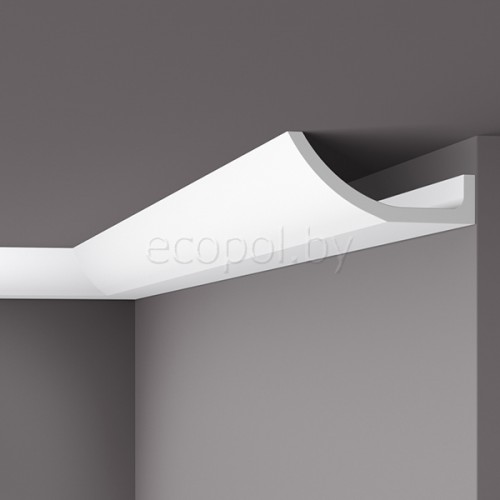 Плинтус (карниз) потолочный из дюрополимера NMC Wallstyl WT4 Белый 70*180