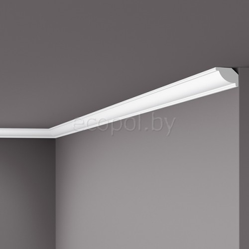 Плинтус (карниз) потолочный из дюрополимера NMC Wallstyl WT7 Белый 22*16