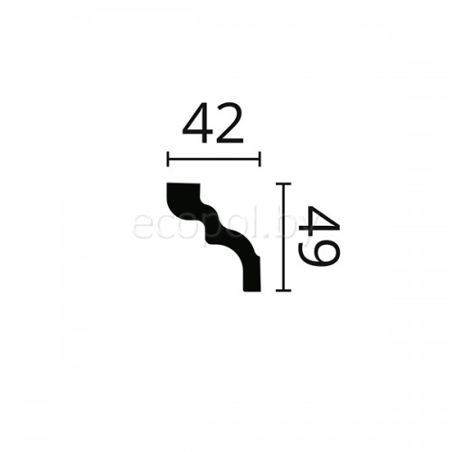 Плинтус (карниз) потолочный из дюрополимера NMC Wallstyl WT9 Белый 49*42