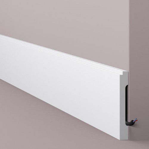 Плинтус для пола из дюрополимера NMC FD1 Белый 100*15