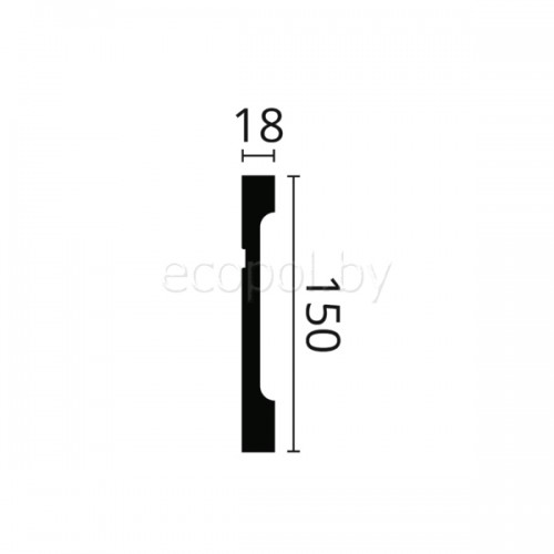 Плинтус для пола из дюрополимера NMC FD15 Белый 150*18 Плинтус для пола из дюрополимера NMC FD15 Белый 150*18