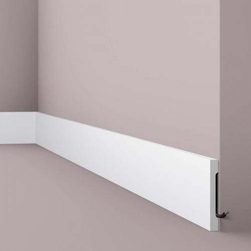 Плинтус для пола из дюрополимера NMC FD2S Белый 110*15