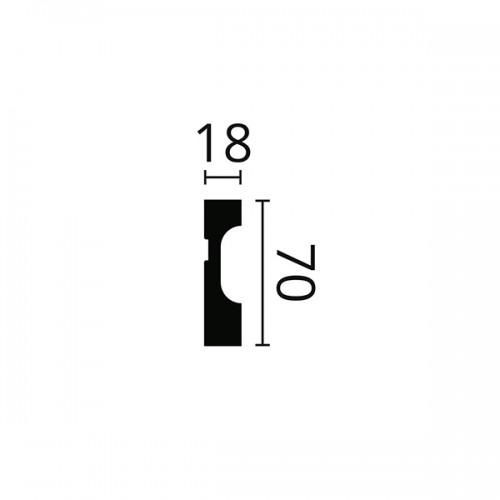 Плинтус для пола из дюрополимера NMC FD7 Белый 70*15