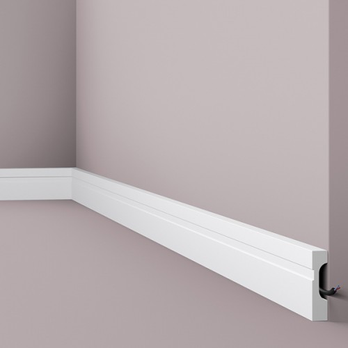 Плинтус для пола из дюрополимера NMC FD7 Белый 70*15