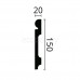 Плинтус для пола из дюрополимера NMC FL4 Белый 150*20