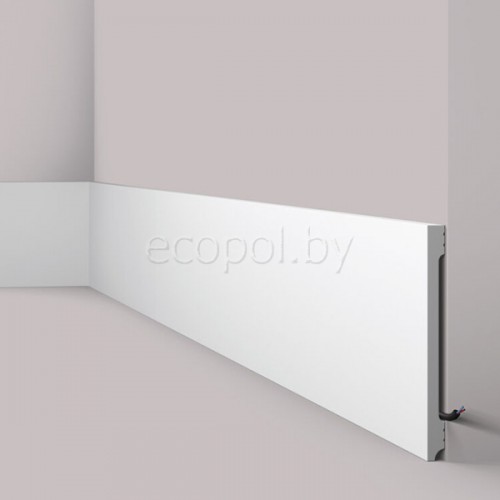 Плинтус для пола из дюрополимера FD20S Белый 200*18