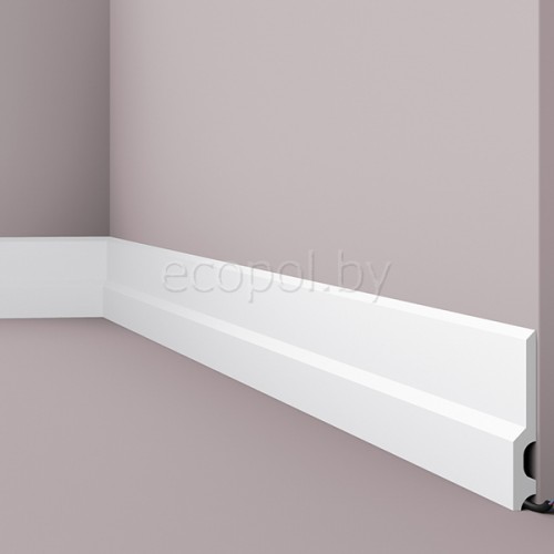 Плинтус из дюрополимера NMC FD22 Белый 130*18 Бельгия