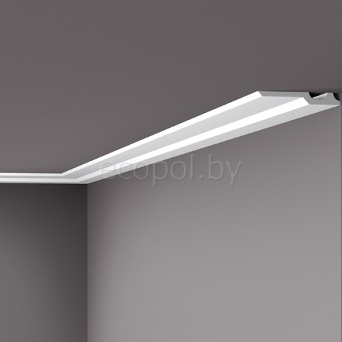 Плинтус из дюрополимера NMC FD22 Белый 130*18 Бельгия