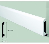 Плинтус напольный WALLSTYL NMC FR1 Белый 80*13