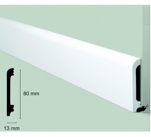 Плинтус напольный WALLSTYL NMC FR1 Белый 80*13