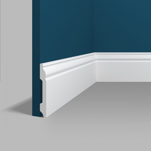 Плинтус напольный из дюрополимера Perfect Plus P15 Белый 99*14