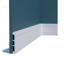 Плинтус из дюрополимера Perfect Plus P204 Белый 120*18
