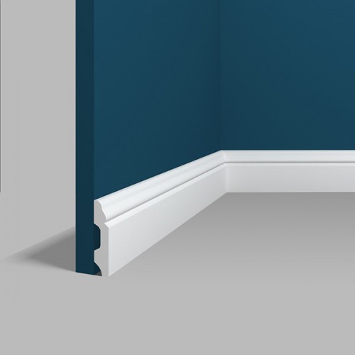 Плинтус напольный из дюрополимера Perfect Plus P27 Белый 59*13