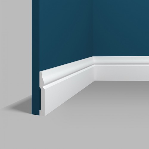 Плинтус напольный из дюрополимера Perfect Plus P48 Белый 82*11