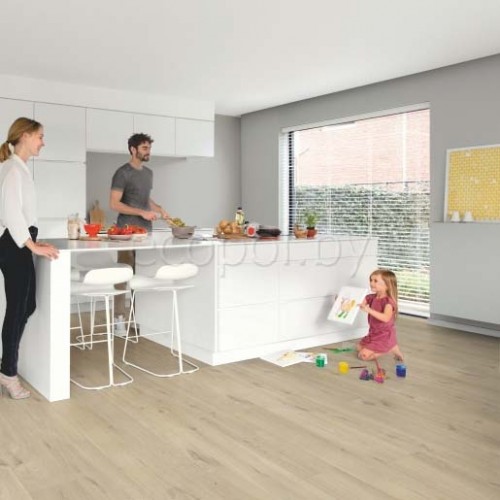  Виниловый пол Quick Step Alpha Vinyl Medium Planks AVMP40103 Дуб хлопковый бежевый