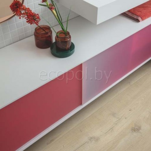  Виниловый пол Quick Step Alpha Vinyl Medium Planks AVMP40103 Дуб хлопковый бежевый