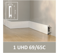 Плинтус напольный из дюрополимера Solid UHD 69/65 С Белый 65*15