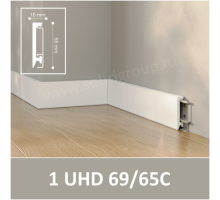 Плинтус напольный из дюрополимера Solid UHD 69/65 С Белый 65*15