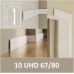 Плинтус напольный из дюрополимера Solid UHD 67/80 D Белый 80*10