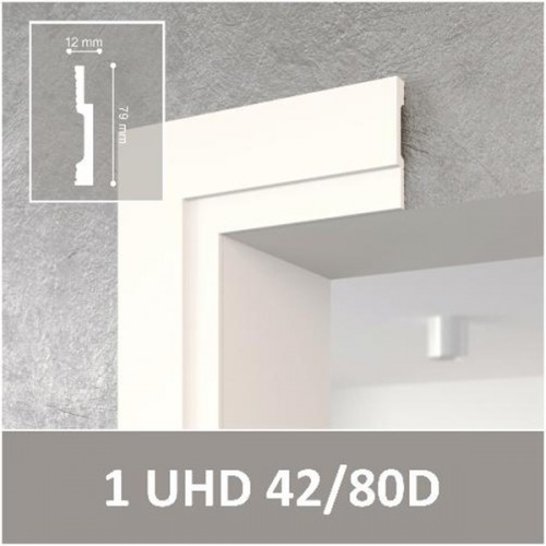 Плинтус / наличник из дюрополимера Solid UHD 42/80 Белый 80*13