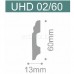 Плинтус напольный из дюрополимера Solid UHD 02/60 Белый 60*13