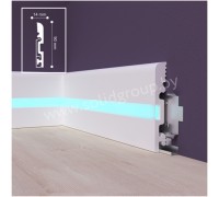 Плинтус из дюрополимера Solid UHD 15/90 CL Белый 90*15