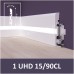 Плинтус напольный из дюрополимера Solid UHD 15/90 CL Белый 90*15