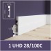 Плинтус напольный из дюрополимера Solid UHD 28/100 Белый 100*15