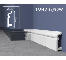 Плинтус из дюрополимера Solid UHD 37/80 Белый 80*24