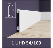 Плинтус напольный из дюрополимера Solid UHD 54/100 С Белый 100*16
