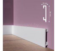 Плинтус напольный из дюрополимера Solid UHD 46/80 Белый 80*16