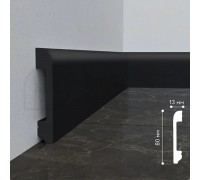 Плинтус напольный Solid 05/80 Чёрный 80*13